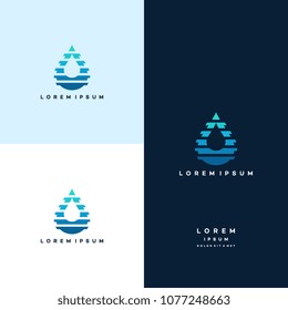 Water drop Logo design vector template, Unique Clean water Logo concept