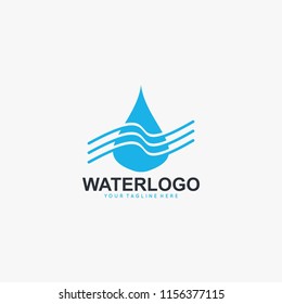 Water drop logo design vector