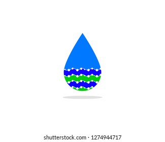 Water drop Logo design vector template