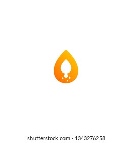 Water drop Logo design vector template Linear style