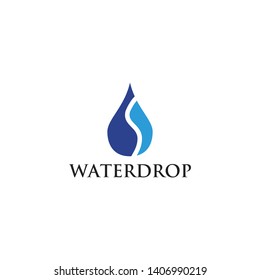 Water drop logo design vector template