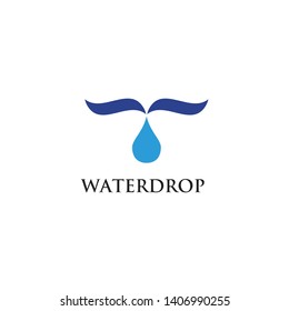 Water drop logo design vector template