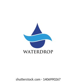 Water drop logo design vector template