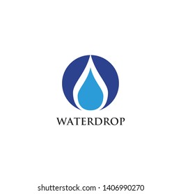 Water drop logo design vector template