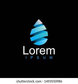 water drop logo design vector template. geometric , modern icon