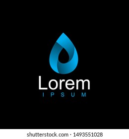 water drop logo design vector template. geometric , modern icon
