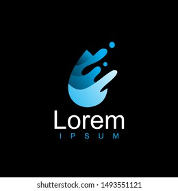 water drop logo design vector template. geometric , modern icon