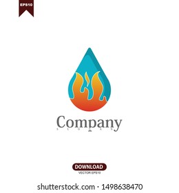 Water drop Logo design vector template