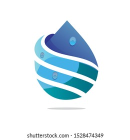 Water Drop Logo Design Vector