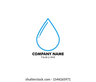 Water drop logo design vector template