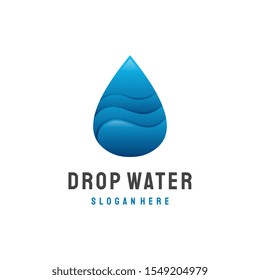 Water drop Logo design vector template. Waterdrop liquid Oil Logotype concept. Natural Mineral Aqua icon