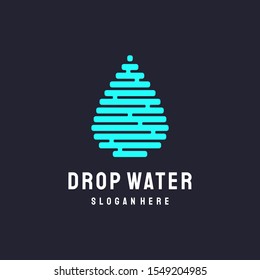 Water drop Logo design vector template. Waterdrop liquid Oil Logotype concept. Natural Mineral Aqua icon