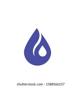 Water drop Logo design vector template. Natural Mineral Aqua icon. Waterdrop liquid Oil Logotype concept icon
