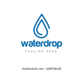 Water Drop Logo Design Vector Template