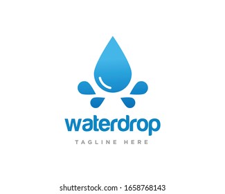 Water Drop Logo Design Vector Template