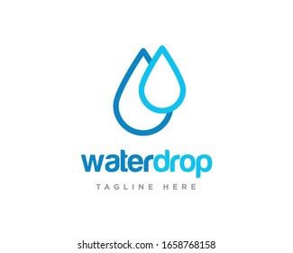 Water Drop Logo Design Vector Template