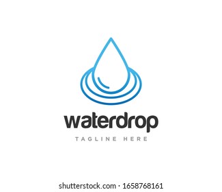 Water Drop Logo Design Vector Template