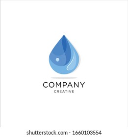 Water drop Logo design vector template. Wave concept. Water drop icon. Aqua droplet Logotype idea