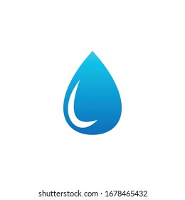 Water drop Logo design vector template. Wave concept. Waterdrop icon droplet Logotype idea.
