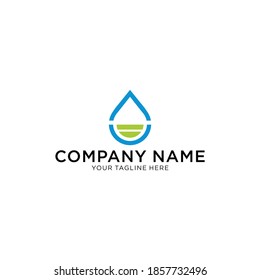 Water drop Logo design vector template. Natural Mineral Aqua icon. Waterdrop liquid Oil Logotype concept icon.