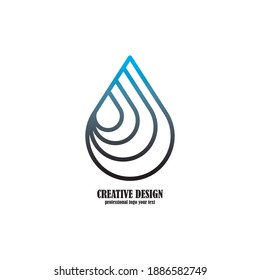Water Drop Logo Design Vector Template
