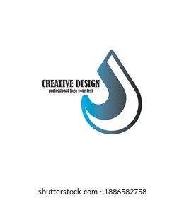 Water Drop Logo Design Vector Template
