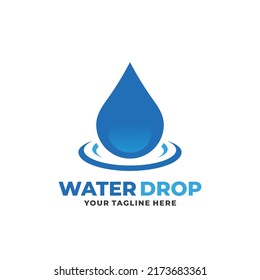 Water drop logo design vector