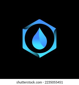 Water Drop Logo Design Vector Template.