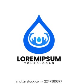 water drop logo design vector