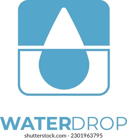 Water drop Logo design vector template. Natural Mineral Aqua icon. Waterdrop liquid Oil Logotype concept icon.