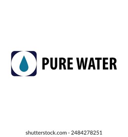 Gota de agua Logo diseño Plantilla de Vector