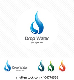 Water drop Logo design vector template. Natural Mineral Aqua icon. Waterdrop liquid Oil .
