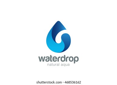 Water drop Logo design vector template.
Aqua droplet Logotype swirl icon