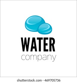 Plantilla vectorial de diseño con logotipo de caída de agua. Ilustración vectorial.