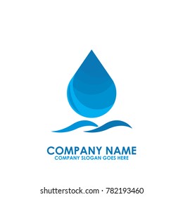 Water drop logo design vector