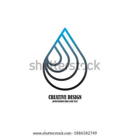 Water Drop Logo Design Vector Template
