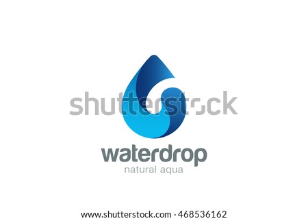 Water drop Logo design vector template.
Aqua droplet Logotype swirl icon