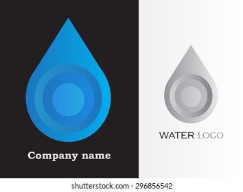 Water drop logo design.Water drop logotype. Aqua logo.Abstract vector template