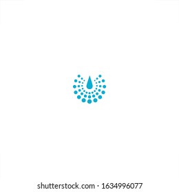 water drop logo dots design