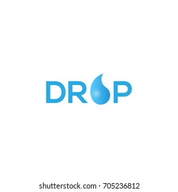 Water drop logo with droplet 