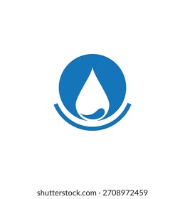 Water drop Logo flat design icon template