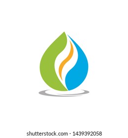 Water drop logo. Water gas Logo Design Icon