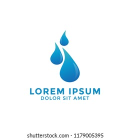 Water drop logo icon design template vector graphic