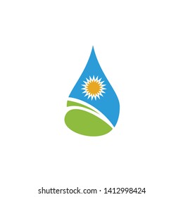 Water drop logo icon design vector template