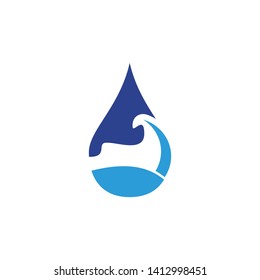 Water drop logo icon design vector template