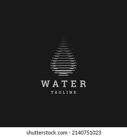 Water drop logo icon design template flat vector
