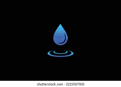 Plantilla de diseño de icono de lanzamiento de agua creativa