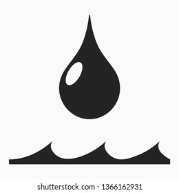 Water drop logo. Logo icon in flat style