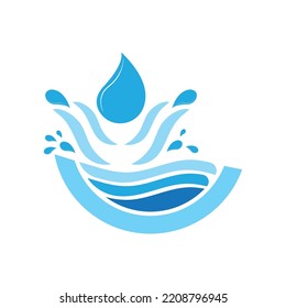 Water drop logo icon illustration template design