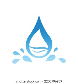 Water drop logo icon illustration template design